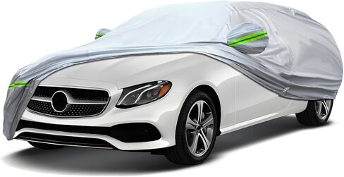KEYOOG 6-layer Full Car Cover Is All-weather Waterproof, Universal In All Seasons, Snow Prevention, Rainproof, Acid Rainproof, Sunscreen, Ultraviolet-proof, Universally Applicable To Sedan (196"-207") in Saudi Arabia