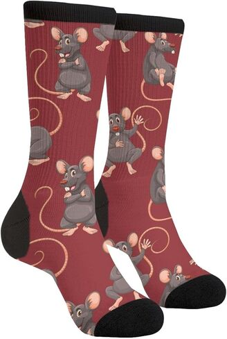 جوارب Giinly Rat Mouse Animal، جوارب طاقم مرحة مبتكرة، هدايا مجنونة للرجال والنساء in Kuwait