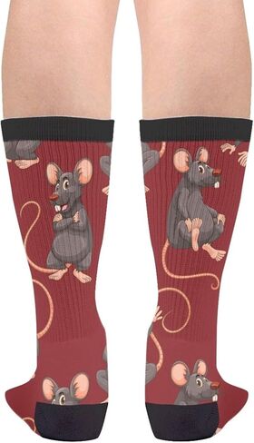 جوارب Giinly Rat Mouse Animal، جوارب طاقم مرحة مبتكرة، هدايا مجنونة للرجال والنساء in Kuwait