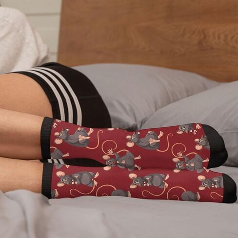 جوارب Giinly Rat Mouse Animal، جوارب طاقم مرحة مبتكرة، هدايا مجنونة للرجال والنساء in Kuwait