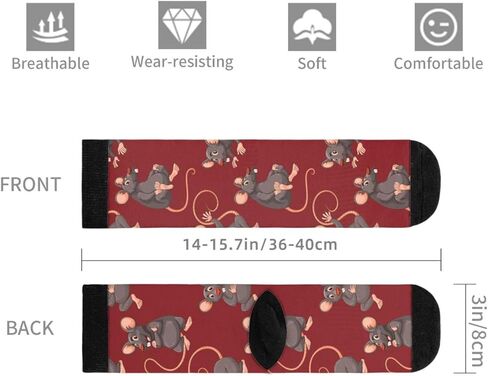 جوارب Giinly Rat Mouse Animal، جوارب طاقم مرحة مبتكرة، هدايا مجنونة للرجال والنساء in Kuwait