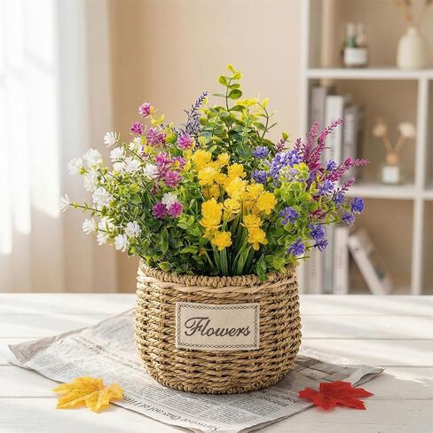 زهور صناعية في الهواء الطلق، نباتات صناعية في الهواء الطلق، زهور حريرية للخارج، ديكورات الشرفة، للحديقة، الفناء، صندوق النافذة (14، فوشيا، أرجواني 1، أرجواني 2، وردي، أصفر، أخضر، أبيض) in Kuwait