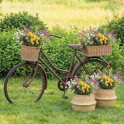 زهور صناعية في الهواء الطلق، نباتات صناعية في الهواء الطلق، زهور حريرية للخارج، ديكورات الشرفة، للحديقة، الفناء، صندوق النافذة (14، فوشيا، أرجواني 1، أرجواني 2، وردي، أصفر، أخضر، أبيض) in Kuwait