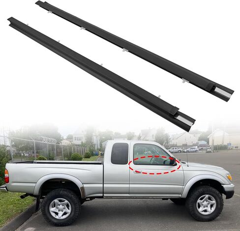 Front Door Weatherstrip Window Moulding Trim Seal Belt Kit Compatible with 1995-2004 Toyota Tacoma Weather Stripping Replace# 68160-04020 68210-04020 (2PCS) in Saudi Arabia