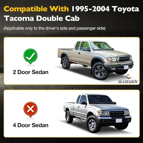 Front Door Weatherstrip Window Moulding Trim Seal Belt Kit Compatible with 1995-2004 Toyota Tacoma Weather Stripping Replace# 68160-04020 68210-04020 (2PCS) in Saudi Arabia