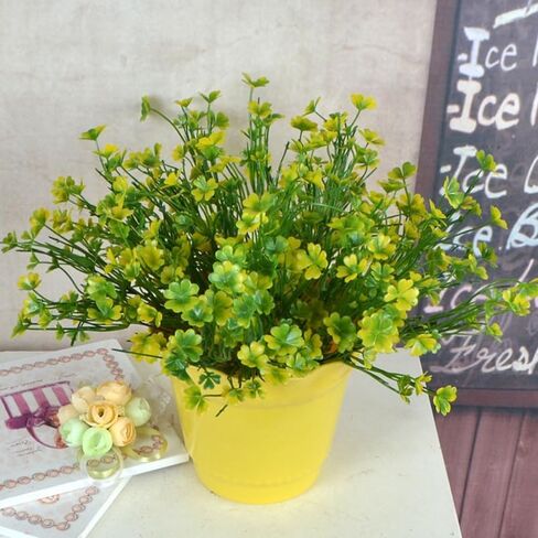 2 Pcs Artificial Four Leaf Clover Plants - Realistic Green Shamrock Faux Greenery Bundles for St Patrick's Day Decor, Home Wedding Party Garden Table Decoration, Indoor Outdoor in Saudi Arabia