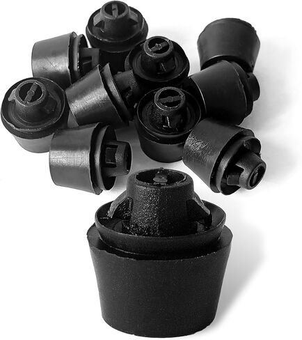 10 PCS Door Shell Cushion, Perfect Fit Trunk Lid Bumper Hood Clip Stopper Replacement, Plastic Nylon Rust-Proof Securing Clip, Universal for Most Cars Repair Accessories (Black) in Saudi Arabia