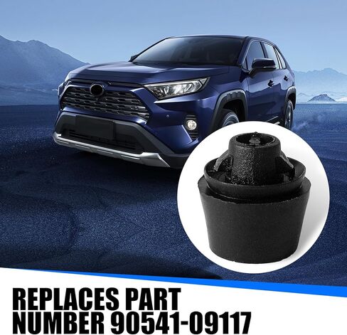 10 PCS Door Shell Cushion, Perfect Fit Trunk Lid Bumper Hood Clip Stopper Replacement, Plastic Nylon Rust-Proof Securing Clip, Universal for Most Cars Repair Accessories (Black) in Saudi Arabia