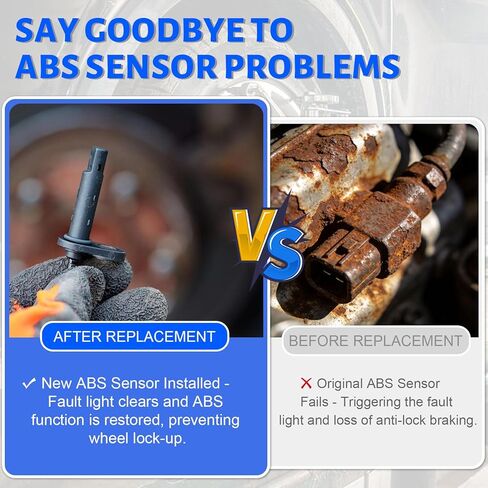 4 قطع مستشعر سرعة العجلات الأمامية والخلفية اليسرى واليمنى ABS متوافق مع Toyota Sequoia 2001-2007، مناسب لسيارة Toyota Tundra 2000-2006، استبدال # 89542-0C010، ALS667، 5S6773 in Kuwait