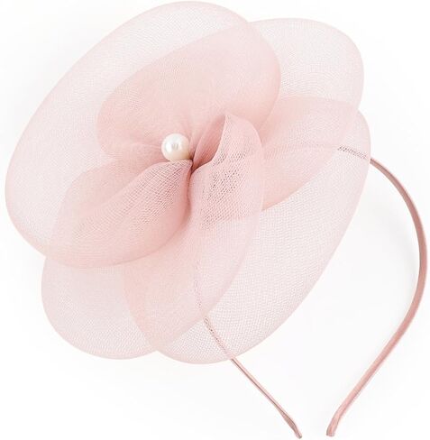 Gionforsy Women Fascinators Hats Tea Party Hats Accessories for Women Bridal Mesh Headband for Wedding Cocktail in Saudi Arabia