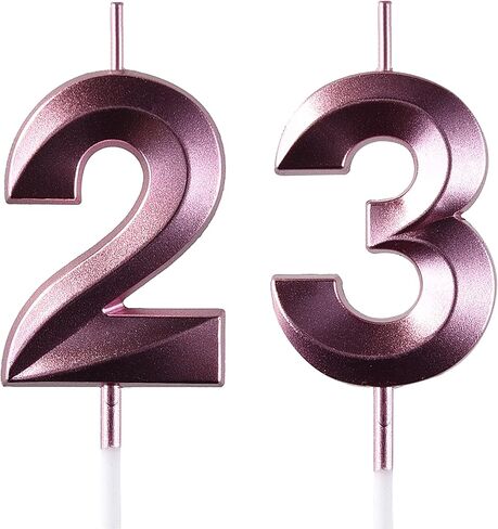 23 & 32 Birthday Candle, 23rd & 32nd Cake Candles, Number 23 & 32 Birthday Candles for Cake Topper Decoration, Green in Saudi Arabia
