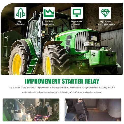 AM107421 Improvement Starter Relay for All Kawasaki Engine Riders Except 9 H.P Engines 130, 160, 165, 170, 175, 180, 185, 316, 318, 420, F910, F930, GX70, GX75, GX95, XRX75, SRX95, SX75, SX85 in Kuwait