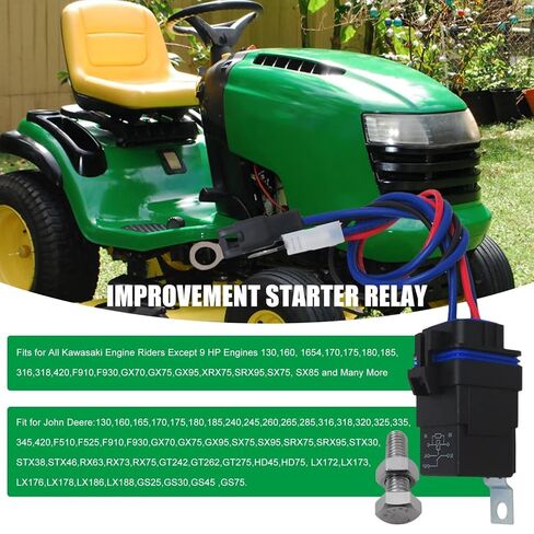 AM107421 Improvement Starter Relay for All Kawasaki Engine Riders Except 9 H.P Engines 130, 160, 165, 170, 175, 180, 185, 316, 318, 420, F910, F930, GX70, GX75, GX95, XRX75, SRX95, SX75, SX85 in Kuwait