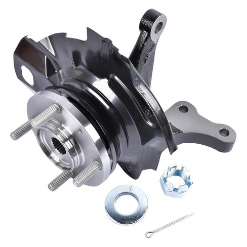 517162D110 Front Steering Knuckle & Wheel Bearing Hub Assembly w/4-Lug Compatible with 2001-2006 Hyundai Elantra L4 2.0L with 4-Wheel ABS Right Passenger Side, Replace# 697-962 in Kuwait