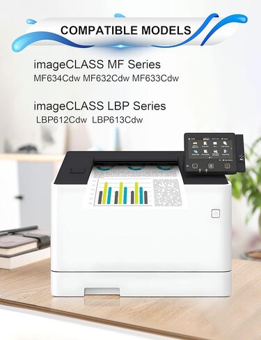 045 Toner Cartridge 4-Pack Replacement for Canon 045 045H Toner Cartridges Compatible with MF634Cdw MF632Cdw LBP612Cdw MF630C LBP610 Series Printer in Kuwait