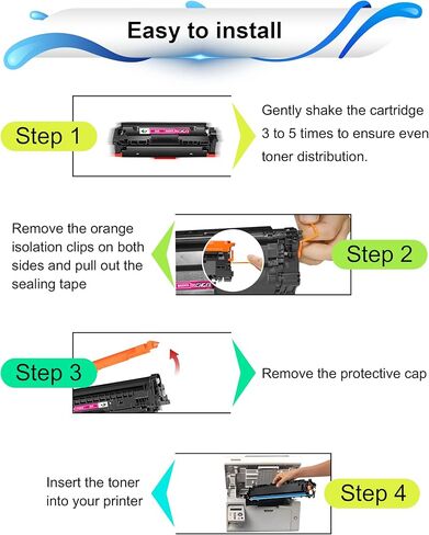 045 Toner Cartridge 4-Pack Replacement for Canon 045 045H Toner Cartridges Compatible with MF634Cdw MF632Cdw LBP612Cdw MF630C LBP610 Series Printer in Kuwait