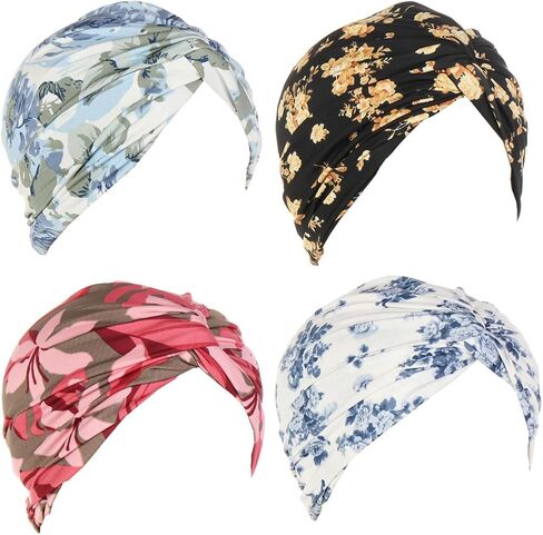 قبعة كيميائية جديدة للنساء، قبعة عمامة ناعمة لتساقط الشعر من السرطان، قبعات نوم in Kuwait