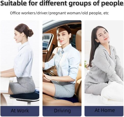 Donut Seat Cushion Orthopedic Memory Foam Cushion for Haemorrhoid and Piles Sufferers, Coccyx Pain, Post Natal and Post Surgery Pain Relief for Wheelchair, Car Seat Or Office (Navy) in Kuwait