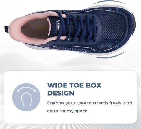 Womens Wide Toe Box Walking Shoes Arch Support Plantar Fasciitis Tennis Sneakers Casual Athletic Running Shoes in Saudi Arabia