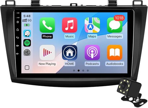 ستيريو سيارة 9 بوصة IPS تعمل باللمس Android 13 لسيارة Mazda 3 2010-2013 مع CarPlay اللاسلكي وAndroid Auto 4+64GB راديو السيارة، دعم GPS، WiFi 6، Bluetooth، 5.4، راديو FM، كاميرا احتياطية، SWC، USB مزدوج in Saudi Arabia