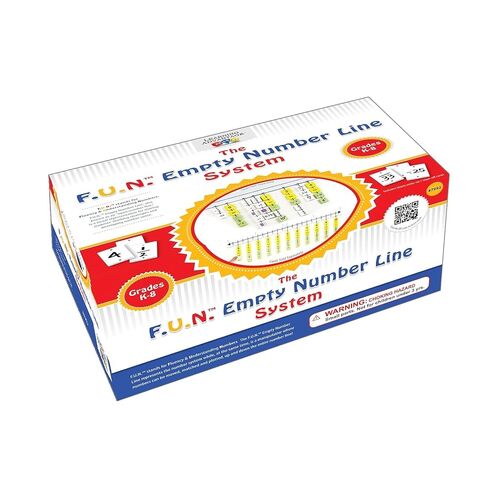 Learning Advantage-7992 F.U.N. Empty Number Line System - 182-Piece Blank Hanging Number Line with 25 Write On/Wipe Off Cards, 6" x 80" in Saudi Arabia