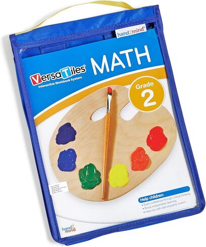 hand2mind VersaTiles Math Practice Take Along Set for Grade 2, Homeschool Curriculum, Math Workbook for Students, Elementary Classroom Must Haves, Kids Learning Activities for Second Grade in Saudi Arabia