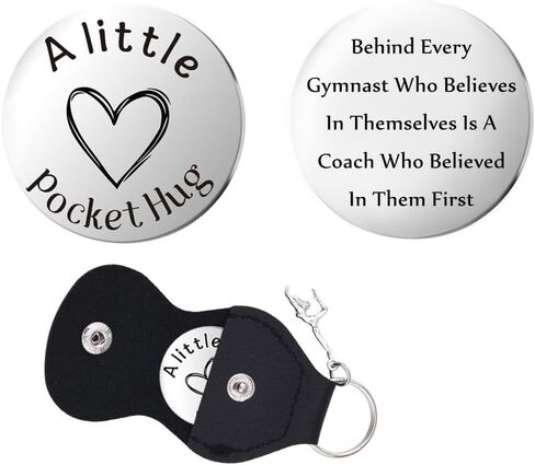 Gymnastics Coach Thank You Gifts for Women Men Gymnast Pendant Pocket Token Keychain Appreciation Gift for Gymnast Coach Retirement Birthday Gifts Gymnastics Instructor Christmas Keychain in Kuwait