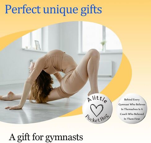 Gymnastics Coach Thank You Gifts for Women Men Gymnast Pendant Pocket Token Keychain Appreciation Gift for Gymnast Coach Retirement Birthday Gifts Gymnastics Instructor Christmas Keychain in Kuwait