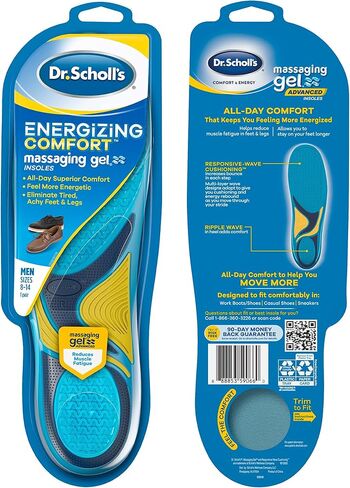 Dr. Scholl's Heavy Duty Support Insole Orthotics & Energizing Comfort Everyday Insoles with Massaging Gel® in Saudi Arabia