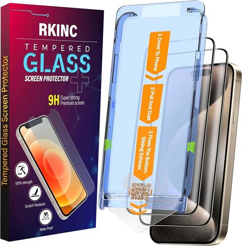 واقي شاشة RKINC [4 عبوات] لهاتف iPhone 11 وiPhone XR 6.1 بوصة، واقي شاشة من الزجاج المقسى، 0.33 مم [ضمان مدى الحياة] [خالي من الفقاعات] [مضاد للخدش] [مضاد للكسر] in Kuwait
