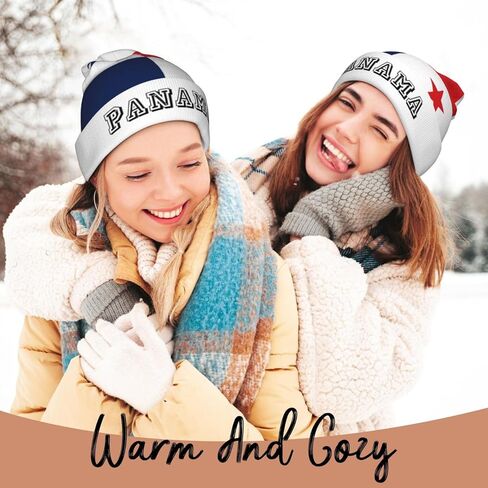 Cute Flag Knit Beanie Hat Women Men Soft Warm Winter Hats Slouchy Patriotic Cuffed Knitted Skull Cap in Saudi Arabia
