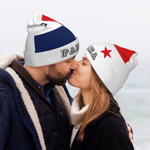 Cute Flag Knit Beanie Hat Women Men Soft Warm Winter Hats Slouchy Patriotic Cuffed Knitted Skull Cap in Saudi Arabia