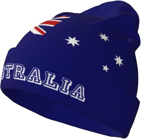 Cute Flag Knit Beanie Hat Women Men Soft Warm Winter Hats Slouchy Patriotic Cuffed Knitted Skull Cap in Saudi Arabia