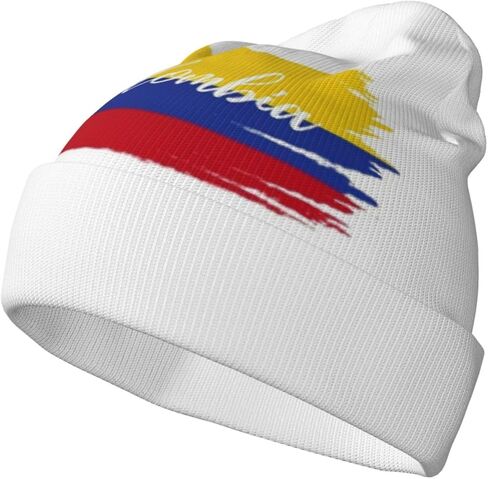 Cute Flag Knit Beanie Hat Women Men Soft Warm Winter Hats Slouchy Patriotic Cuffed Knitted Skull Cap in Saudi Arabia