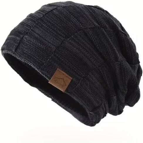 Winter Warm Fleece-Lined Beanie Hat, Soft Stretchy Knit Winter Hat for Unisex, Lightweight & Machine in Saudi Arabia