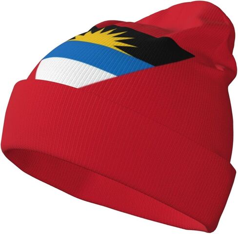 Cute Flag Knit Beanie Hat Women Men Soft Warm Winter Hats Slouchy Patriotic Cuffed Knitted Skull Cap in Saudi Arabia