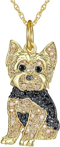 لطيف كريستال يوركشاير الكلب قلادة للنساء والرجال الكرتون الحيوان الكلب قلادة قلادة الحيوانات الأليفة عاشق المجوهرات in Kuwait