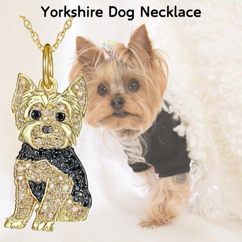 لطيف كريستال يوركشاير الكلب قلادة للنساء والرجال الكرتون الحيوان الكلب قلادة قلادة الحيوانات الأليفة عاشق المجوهرات in Kuwait