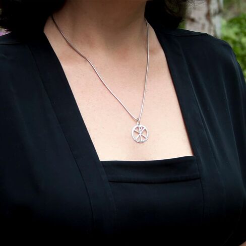 Chi Rho Necklace - 925 Sterling Silver - Cross of Constantine Necklace - Ancient Christogram Pendant - Orthodox Religious Jewelry for Men Women - Handmade in Saudi Arabia
