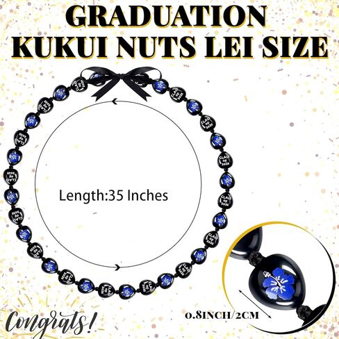 Crowye 2 Pcs 2026 Graduation Ribbon Lei Hand Painted Class of 2026 Hand Lei Flower Adjustable Leis Gift for Celebration in Saudi Arabia
