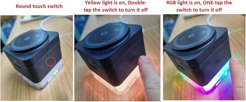 Wireless-Charger|15W Charging-Station-Cube 3 in 1 Magnetic Charger Stand for Apple LED Lamp Foldable Charging Dock for iPhone 16/15/14/13/12/AirPods/Apple Watch, White(No Adapter) in Saudi Arabia
