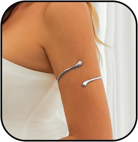 Gold Arm Cuff for Women Adjustable Upper Arm Cuff Bracelet Minimalist Open Cuffs Bracelet Armlet Arm Cuff Jewelry in Kuwait