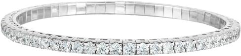 Sparkles 1-5 Ct Lab Grown Diamond Tennis Flexi Bangle for Women in 14K Gold, EF-VS Clarity, 4 Prong Lab Created 1-5 cttw Round Diamond Tennis Bangles, Premium Collection or Jewelry Gift in Saudi Arabia
