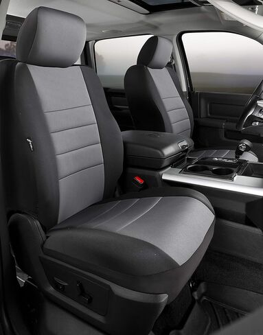 Fia NP99-43 Gray Custom Fit Front Seat Cover Bucket Seats - Neoprene (Black w/Gray Center Panel) in Saudi Arabia