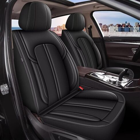 Seat Covers Fit for GMC Canyon 2015-2025: 5 Seats Full Set Faux Leather Car Seat Covers Waterproof Automotive Seat Cushion Protector (2 Row 5 Seats, Black) in Saudi Arabia