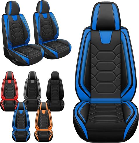 Car Seat Covers Full Set for Volvo S40 2004-2011,Durable Waterproof Luxury Universal,Easy to Install Napa Leather Cover Set for Cars,Full Seats,Black Red in Saudi Arabia
