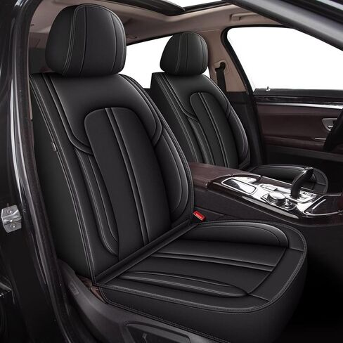 Seat Covers Fit for GMC Canyon 2015-2025: 5 Seats Full Set Faux Leather Car Seat Covers Waterproof Automotive Seat Cushion Protector (2 Row 5 Seats, Black) in Saudi Arabia