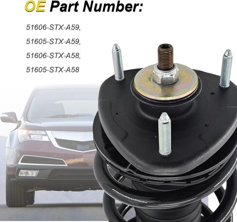 51606-STX-A58، 51606-STX-A59 زوج من دعامات ممتص الصدمات الأمامية مع مجموعة مغناطيسية متوافقة مع Acura Mdx Zdx 2010-2013،51606-STX-A58، 51605-STX-A58 in Kuwait