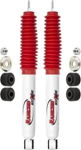 Set of Rancho RS5000X Series Front & Rear Shocks fits 2000 2002 Ram 2500 4WD with 2" Front Lift & 0" Rear Lift | Improves Performance | Includes Steering Stabilizer & TrendsAuto Decal in Saudi Arabia