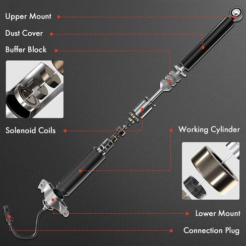 A-Premium Rear Magnetic Shock Absorber Compatible with Mercedes-Benz S211 Series E320 2005, E500 2004-2005, Passenger Side in Saudi Arabia